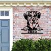 SILYHEART Beagle Wall Art with Custom House Number Funny Animal Pet Sign Modern Home Decor Personalized Front Porch Address Plaque Beagle Lover Gifts Dog Door Hanger 24in view 2