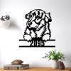 Custom Dog Address Sign Personalized House Number Sign Golden Retriever Metal Wall Art Golden Retriever Lover Gifts Dog House Decor Dog Mom Gifts Dog Owner Gift Animal Pet Address Sign 14in view 1