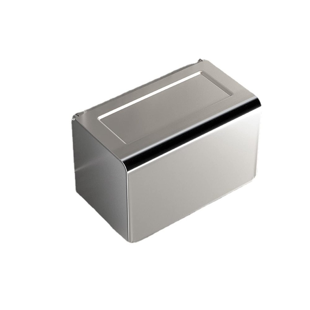 Duoduo Space Aluminum Tissue Box Cover, Container Napkin Organizer for Living Room, Bathroom, Kitchen, Bathroom, Bedroom, Rectangular (Silver)