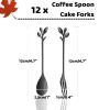 24pcs Small Spoons and Forks Set, Mini Black Tea Spoons Appetizer Forks for for Dessert, Fruit, Sugar, Ice Cream, Coffee, Stirring, Mixing view 2