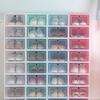 Ipetboom Thicken Plastic Shoes Storage Boxes Lids 6pcs Stackable Shoe Containers Large Size for Closet Storage view 4