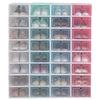 Ipetboom 6pcs Transparent Stackable Shoe Storage Box Thicken Plastic Container for Shoes for Closet Entryway and Home Organization Design for Easy Access view 4