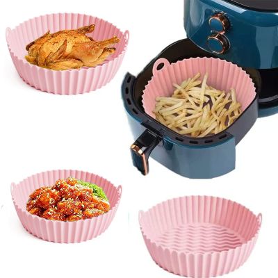 Reusable Silicone Basket, Silicone Pot for Air Fryer, Non-stick Air Fryer, Easy to Clean Generic (Pink)