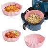 Reusable Silicone Basket, Silicone Pot for Air Fryer, Non-stick Air Fryer, Easy to Clean Generic (Pink) view 1