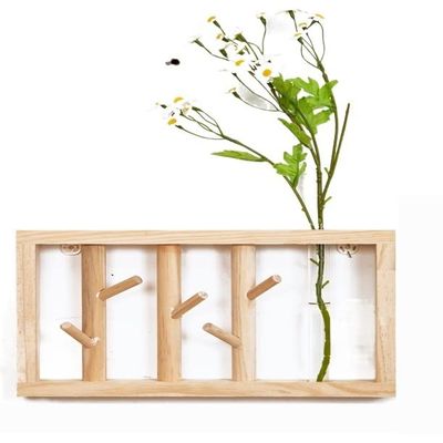 YQBUER Solid Wood Coat Rack Wall-Mounted Punch-Free Hook Chinese-Style Entry Door Porch Hanger Bedroom Wall Hanger (Color : A, Size : 30cm)