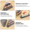 Housoutil 100pcs Transparent Triangle Cake Boxes Elegant Cupcake Container Packaging for Bakery Home Use Secure Buckle Design for Mousse Desserts Special Occasions view 4