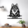 SILYHEART Border Collie Wall Art with Custom House Number Funny Animal Pet Sign Modern Home Decor Personalized Front Porch Address Plaque Border Collie Lover Gifts Dog Door Hanger 14in view 1