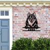 SILYHEART Border Collie Wall Art with Custom House Number Funny Animal Pet Sign Modern Home Decor Personalized Front Porch Address Plaque Border Collie Lover Gifts Dog Door Hanger 14in view 2