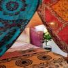 Bed Canopy King Queen Bali HI Made to Order Gypsy Hippy India Sari Saree Curtain Bedroom Decor Bohemian Chic view 2