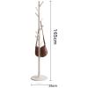 LFFH Solid Wood Coat Rack, Creative Disc Base Standing Coat Stand Bedroom Living Room Floor Clothes Hanger for Home Office (Color : White) view 3