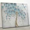 Myphotostation Flower Tempered Glass Wall Art 24x24'' Floral Modern Decor Glass Printing Large Wall Abstract Art for Living Room Tempered Glass Panels Flower Wall Art Botanical Wall Decor view 1
