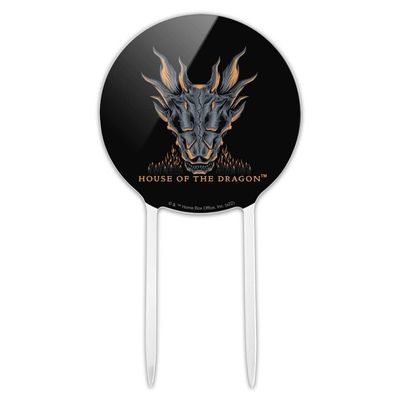 Acrylic House of the Dragon Skull Cake Topper Party Decoration for Wedding Anniversary Birthday Graduation