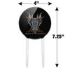 Acrylic House of the Dragon Skull Cake Topper Party Decoration for Wedding Anniversary Birthday Graduation view 2
