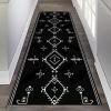 Hallway Runner Rug Contemporary Black White Bedroom Stair Entryway Area Rug 1m/1.5m/2m/2.5m/3m/3.5m/4m/4.5m/5m/6m Extra Long Carpet Runner Mat (Size : 2.3 ft x 16.4 ft) view 2
