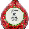 Polmedia Polish Pottery Condiment Dish UNIKAT - Savvy Scarlet Pattern Handmade in Boleslawiec Poland by Ceramika Artystyczna + Certificate of Authenticity view 4
