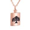 SHEIL Mens Hip Flask Stainless Steel Cremation Urn Pendant for Ashes Tree of Life Memorial Locket Jewelry Keepsake for Dad,4 view 1