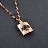 SHEIL Mens Hip Flask Stainless Steel Cremation Urn Pendant for Ashes Tree of Life Memorial Locket Jewelry Keepsake for Dad,4 view 2