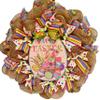 Burlap Decorated Easter Egg Deco Mesh Wreath. Available in 24 inch and 28 inch diameters. view 1