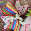 Burlap Decorated Easter Egg Deco Mesh Wreath. Available in 24 inch and 28 inch diameters. view 3