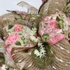 Burlap Bunny Easter or Baby Wreath Handmade Deco Mesh. Available in 24 inch and 28 inch diameters view 4