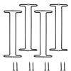 4pc Single Rail Wine Glass Rack, Metal Stemware Holder, Wine Glass Holder Glass Holder Storage Hanger, for Cabinet Kitchen Bar view 1