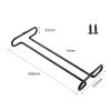 4pc Single Rail Wine Glass Rack, Metal Stemware Holder, Wine Glass Holder Glass Holder Storage Hanger, for Cabinet Kitchen Bar view 2