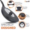 2-Pack Universal Silicone Lids for Pots and Pans - Replacement Pan Covers Fit 7-12 Inch Frying Pans and Pots, Black & Black view 4