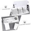 Alipis 1 Set Bathroom Four Piece Set Makeup Vanity Table Liquid Dispenser Foam Hand soap Dispenser Kitchen Tray Empty Shampoo Bottle Ceramic Bathroom soap Holder view 4