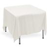 Simply Elegant Polyester Square Tablecloth  Tablecloth Runner for Birthdays, Receptions, Weddings, Finished Hems, Machine Washable | Home Decor Accessory  70 x 70 - White view 1