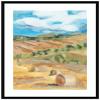 Amanti Art Framed Wall Art Print 33x26 Hay Bales II by Melissa Wang, Landscapes Wall Art, Rustic Farmhouse Decor, Large Poster Painting Artwork for Living Room, Bedroom, Bathroom, Kitchen, Office or view 1
