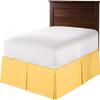 1 Piece Split Corners with Box Pleated Egyptian Cotton Bed Skirt 1000 Thread Count 19 Inch Drop Easy Fit Luxury Bedding Collection (Oversized Queen, Gold) view 1