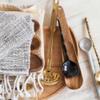 Bloomingville Horn Spoons, Set of 2 in Printed Drawstring Bag view 3