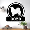 SILYHEART Welsh Terrier Metal House Number Address Plaque Personalized Pet Metal Wall Art Door Hanger Dog Lover Gift Custom Home Street Number Sign for Gate Fence Or Front Door 24in view 1