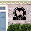 SILYHEART Welsh Terrier Metal House Number Address Plaque Personalized Pet Metal Wall Art Door Hanger Dog Lover Gift Custom Home Street Number Sign for Gate Fence Or Front Door 24in view 2