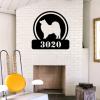 SILYHEART Welsh Terrier Metal House Number Address Plaque Personalized Pet Metal Wall Art Door Hanger Dog Lover Gift Custom Home Street Number Sign for Gate Fence Or Front Door 24in view 3