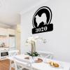 SILYHEART Welsh Terrier Metal House Number Address Plaque Personalized Pet Metal Wall Art Door Hanger Dog Lover Gift Custom Home Street Number Sign for Gate Fence Or Front Door 24in view 4
