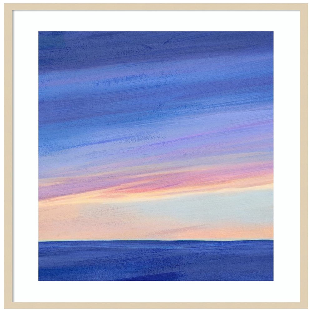 Amanti Art Framed Wall Art Print 41x33 Sunbeam Twilight I by Grace Popp, Abstract Wall Art, Coastal Decor, X-Large Poster Painting Artwork for Living Room, Bedroom, Bathroom, Kitchen, Office or