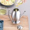 KDLK Olive Oil and Vinegar Dispenser Cruet Bottles Egg Shape Large Capacity Stainless Steel Long Spout Sauce Olive Oil Bottle Oil Spray Pot (Size : 500ml) view 2