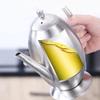KDLK Olive Oil and Vinegar Dispenser Cruet Bottles Egg Shape Large Capacity Stainless Steel Long Spout Sauce Olive Oil Bottle Oil Spray Pot (Size : 500ml) view 4