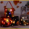 Halloween Candy Bags with LED Lights Trick or Treat Basket, Light up Halloween Party Bags Multipurpose Reusable Goody Bucket for Kids (Package K) view 3
