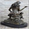 EUROPEAN BRONZE Art Deco Nouveau Nude Female and Baby Bronze Masterpiece Sculpture Figure Decor Decorative view 3