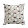 Creative Co-Op Linen Printed Hand-Embroidery and Chambray Back, Multicolor Pillow Covers, 18" L x 18" W x 0" H view 1