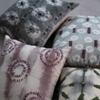 Creative Co-Op Linen Printed Hand-Embroidery and Chambray Back, Multicolor Pillow Covers, 18" L x 18" W x 0" H view 2