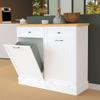 Betterhood Tilt Out Trash Cabinet 10 Gallon Wooden Free Standing Laundry Sorter Cabinet,Recycling Cabinet with Hideaway Drawer,Tilt Out Trash Cabinet Can Bin Kitchen view 1