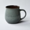 DECRZPB Ceramic Coffee Mug Gray Green Tea Cup with Large Handle Pottery Coffee Cup Mugs Gift for Office and Home view 1