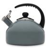 Farberware Omega Tea Kettle, Whistling Tea Pot, Works For All Stovetops, Porcelain Enamel on Carbon Steel, BPA-Free, Rust-Proof, Stay Cool Handle, 2.75 quart (11 cups) Capacity(Gray) view 1