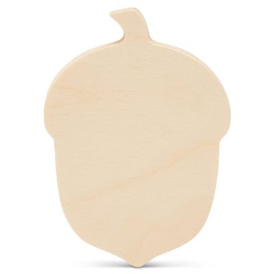 Chunky Wooden Acorns for Crafts 4 x 2-3/4-inch, Pack of 10 Wood Acorn Fall Shelf Decor, Classroom & Tier Tray Decor, by Woodpeckers