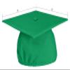 GradPlaza Matte Graduation Cap with Tassel Graduation hat for High School College Adult 2026 Emerald Green view 3