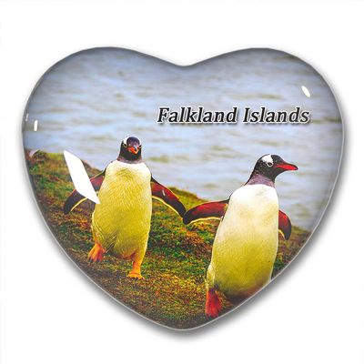 Falkland Islands Fridge Magnets Sticker Kitchen Refrigerator Decoration Magnet Gift Heart Shape