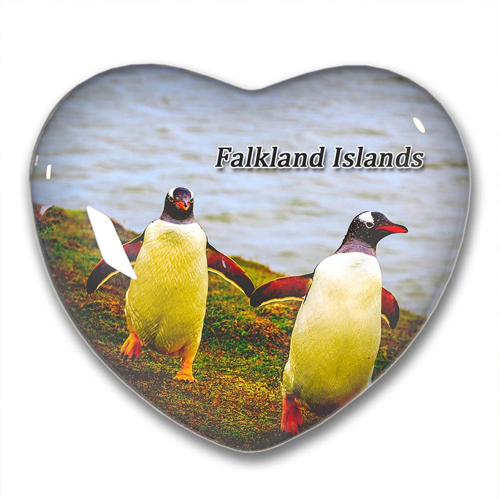 Falkland Islands Fridge Magnets Sticker Kitchen Refrigerator Decoration Magnet Gift Heart Shape